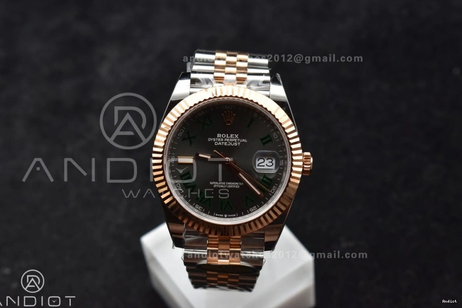 RG 41 Dial Bracelet 126333 Steel Gray SS Roman RG 1:1 Edition 904L SH3235 (Gain Weight) Green DateJust Jubilee SS Best on ARF 0414
